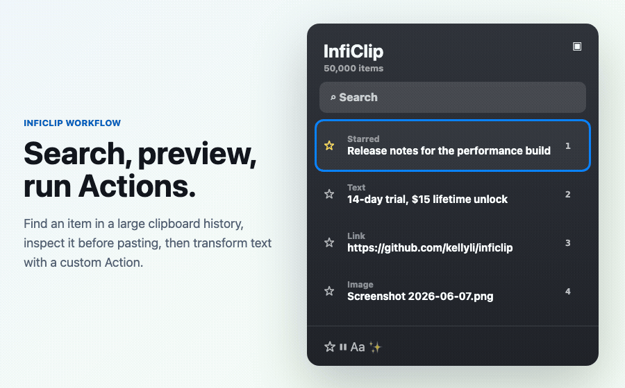 InfiClip usage demo